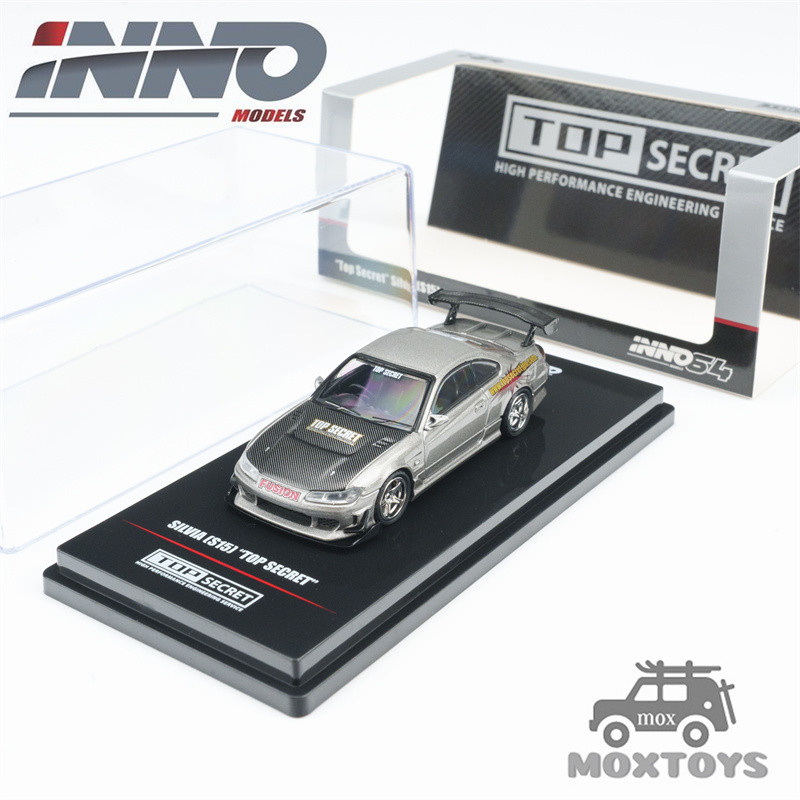 INNO 1:64 TOP SECRET SILVIA (S15) รถโมเดลDiecast สีเงิน