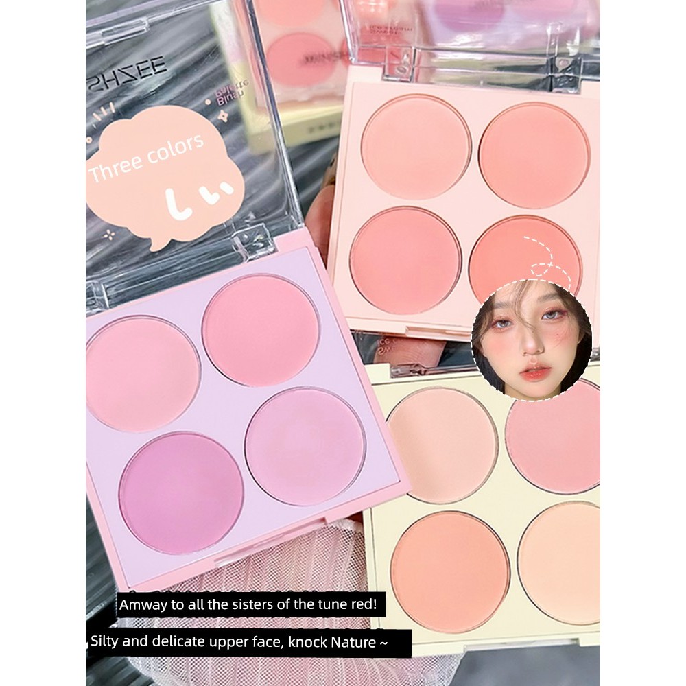 บลัชออนแบบแท่ง naree บลัชออน บลัชออนสี่สีพาเลทไวท์เทนนิ่งแต่งหน้านู้ดธรรมชาติเรนเดอร์สีคอนทัวร์แมตต์