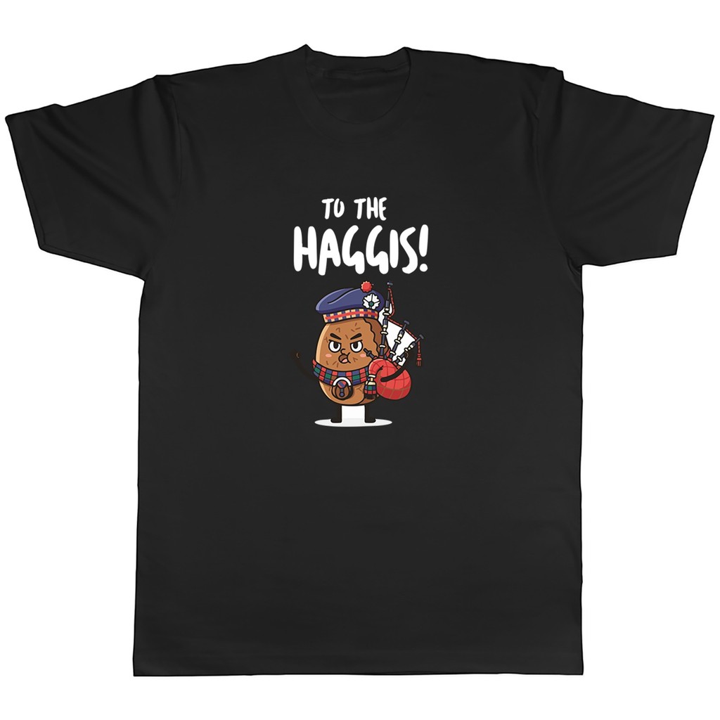 เสื้อยืดแขนสั้นผู้ชาย ผ้าฝ้าย 100% ออกแบบ Burns Night To The Haggis แบบตลก ไซส์ XS-3XL