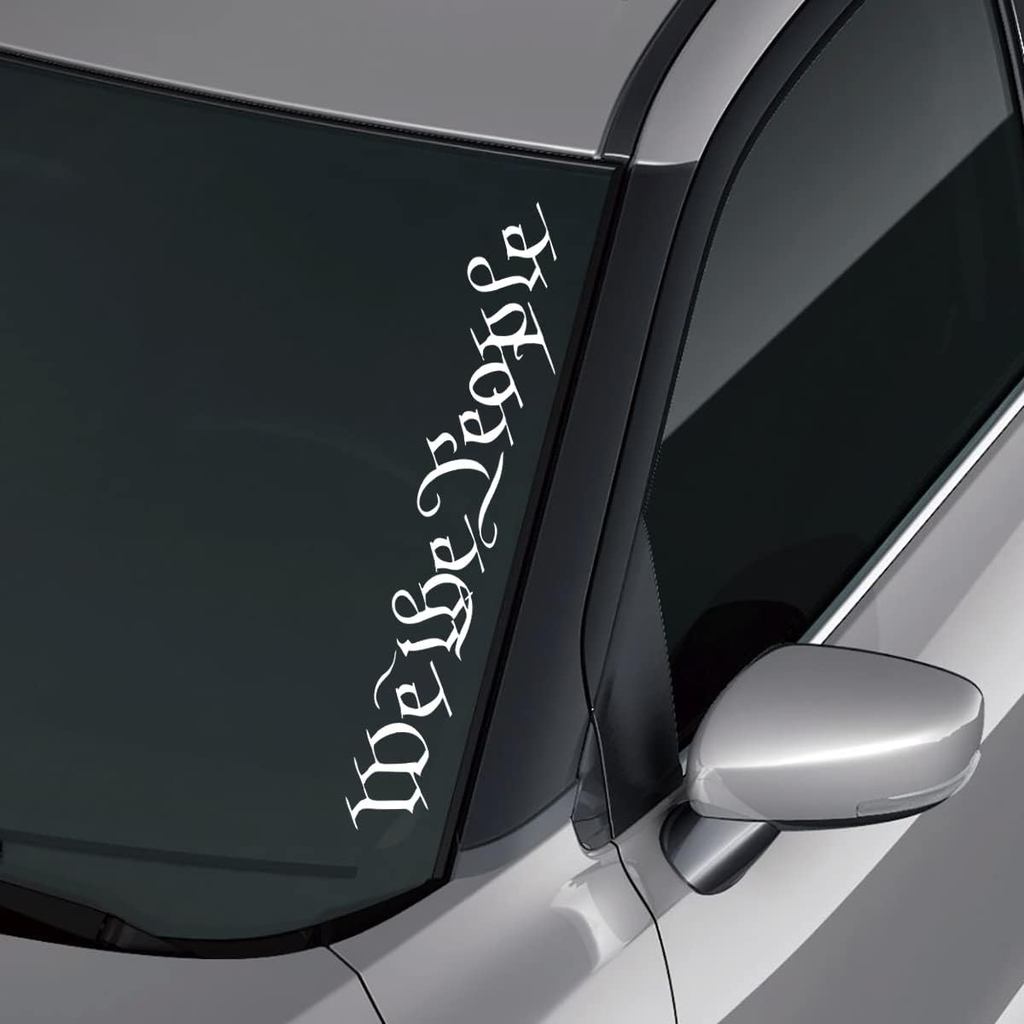 We The People Decal สติกเกอร์รถบรรทุกกระจกแบนเนอร์สติกเกอร์ 2nd Amendment American Pride | สีขาว | 2