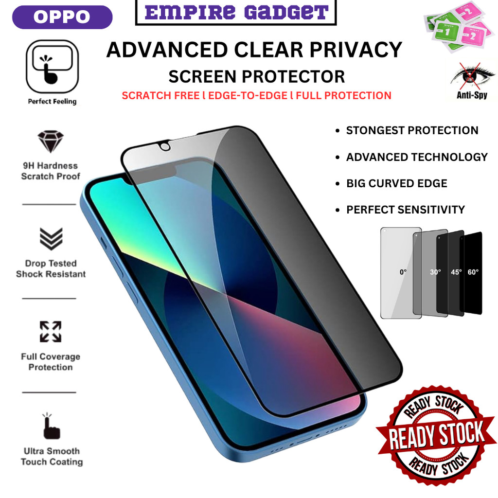 ขั้นสูงล้างความเป็นส่วนตัวOppo Reno 15F,15,14F,14Pro,14,13,13F,12F,A6Pro,A5Pro,A3Pro,A98 กระจกนิรภัย