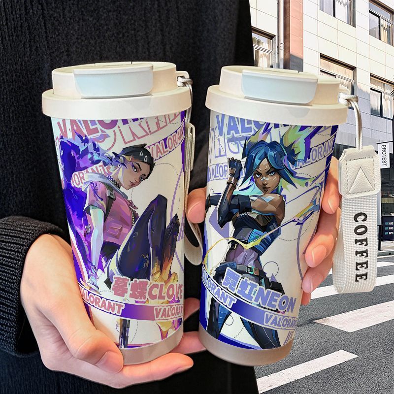 VALORANT/Clove/Neon/Fearless Contract Twilight Neon Thermos Cup ถ้วยน้ํากาแฟ/fwwt