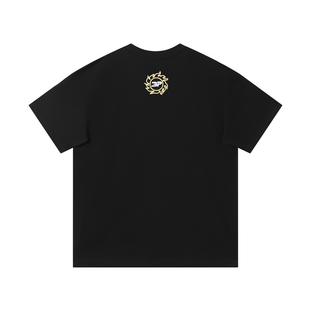 4KOS 2025Popular street fashion broken star foam print loose-fit short-sleeve couple's shirt T Short