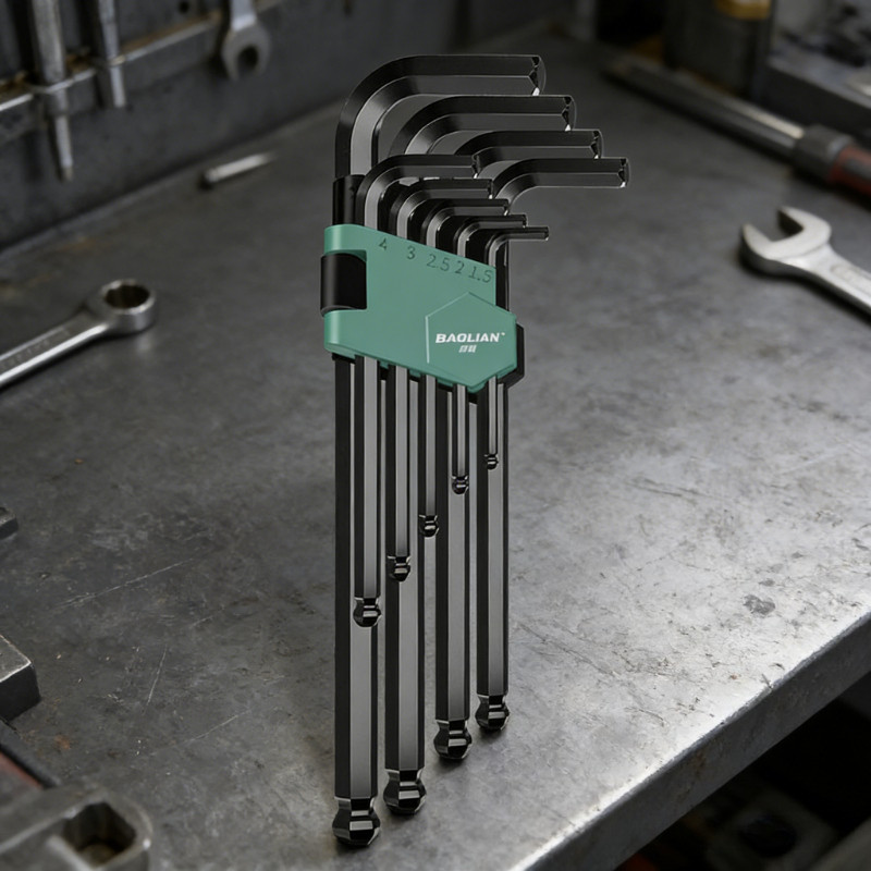 ประแจหกเหลี่ยม L-Type 2in1 - ขนาด 1.5-10มม. ครบชุด - เหมาะสำหรับซ่อมรถ [FGH-GJ1]