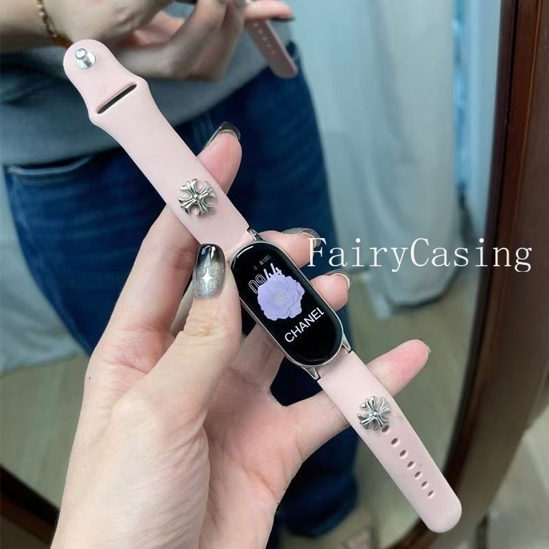 สายซิลิโคนใหม่สําหรับ Xiaomi Mi Band 10 9 8 7 Pro เปลี่ยนสร้อยข้อมืออุปกรณ์เสริมสําหรับ Mi Band 9 8 สายรัดข้อมือ active ราคา ถูกที่สุด ดีลบีเคเค แกลเลอรีภาพที่ 8