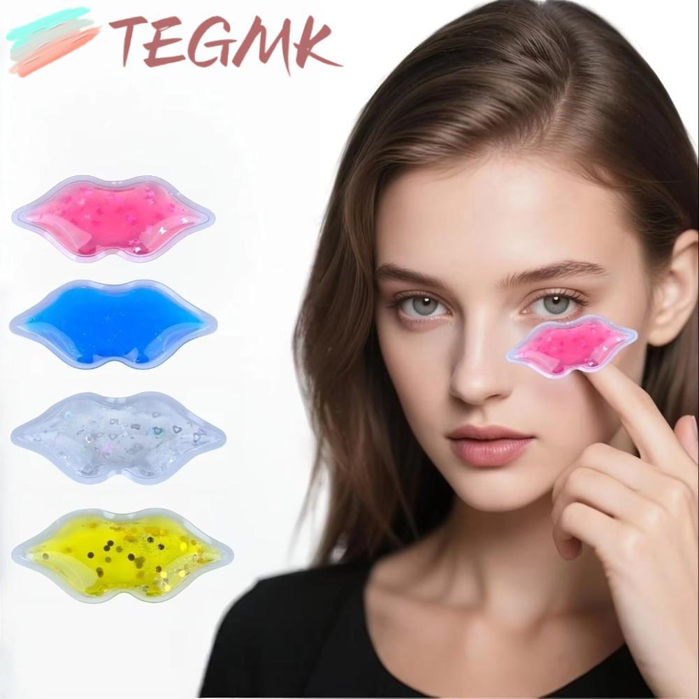 TEGMK 5 ชิ้น Eye Ice Pack, นํากลับมาใช้ใหม่ลดบวม Lip Ice Pack, ต่อต้านริ้วรอยลดอาการปวดยืดหยุ่นเจล I