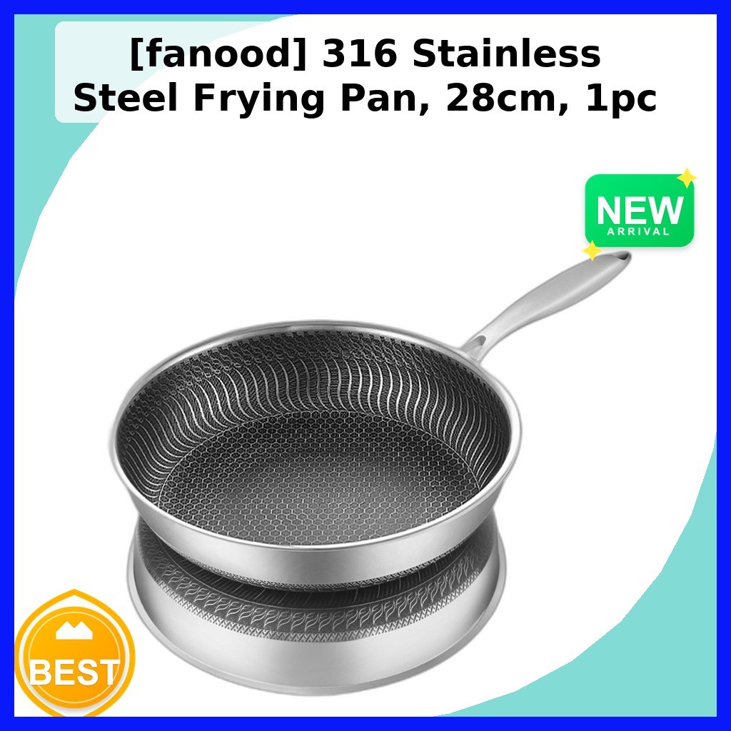 [แฟนซี] กระทะสแตนเลส 316 28 ซม. 1 ชิ้น / กระทะเกาหลี / 316 Stainless Steel / ของแท้ 100% โดย lounpic