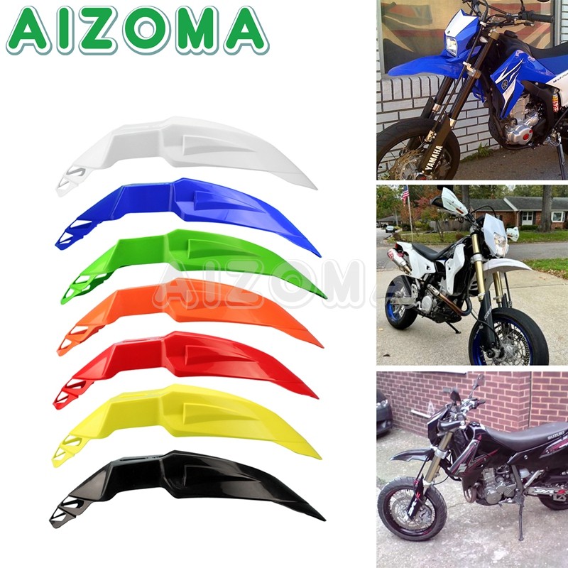 TC Green Supermoto Dirt Bike Front Fender Motocross Universal Mudguards for Kawasaki KX 65/85/100/25