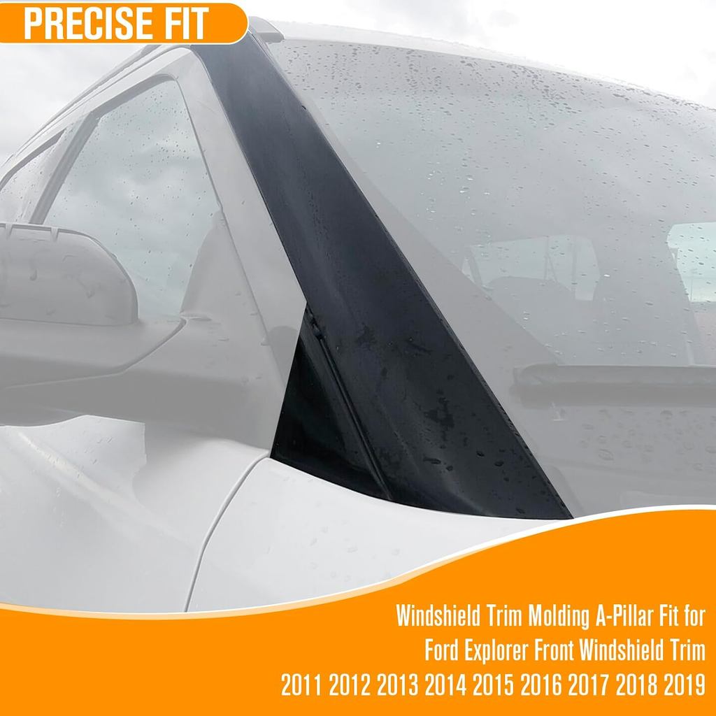 กระจก Trim Moulding A-Pillar Fit สําหรับ Ford Explorer 2011-2019 หน้าต่าง Trim, เปลี่ยน 926-450, 926
