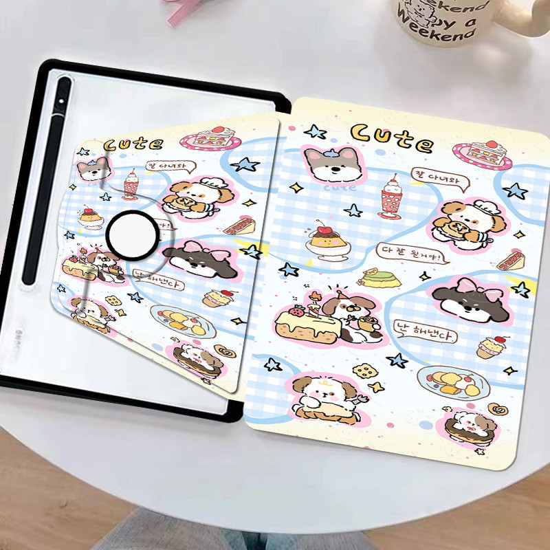 【พร้อมส่ง】 Samsung Galaxy TAB case S6 lite A8 S7/S8 S7/S8+ A9+/A11+ เคสหมุน องศาหมุน วัสดุอะคริลิ เคส หมุนได้