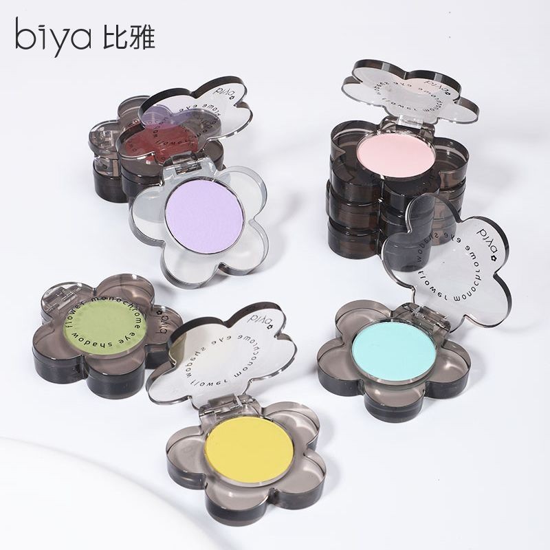 Biya Biya Biya Monochrome Eyeshadow Matte Pearlescent Fine กระพริบ One Drop Tears Earth Color Small 