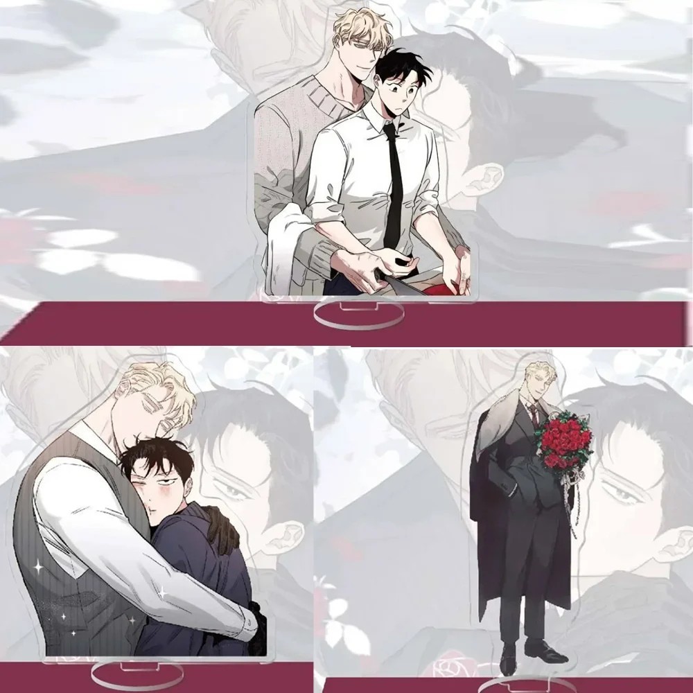 Standee Roses และ Champagne Roses และ Wine micha โมเดลตกแต่งโต๊ะเรียน Caesar Leewoon Manhwa BL สวยแล