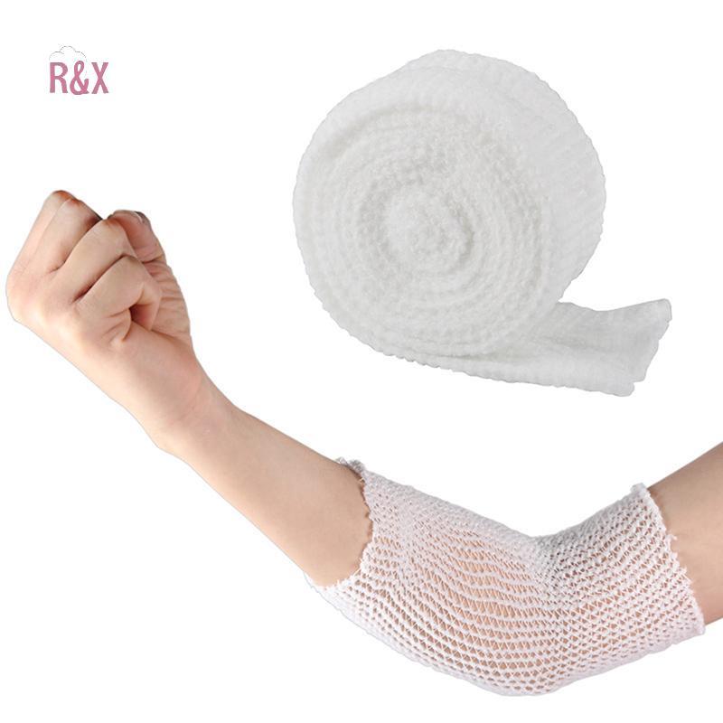 R&X 2 M/ม้วนยืดหยุ่นสุทธิแผล Dressing Bandage ยืดทางการแพทย์พยาบาลฉุกเฉิน Aid Gauze สําหรับหัวข้อศอก