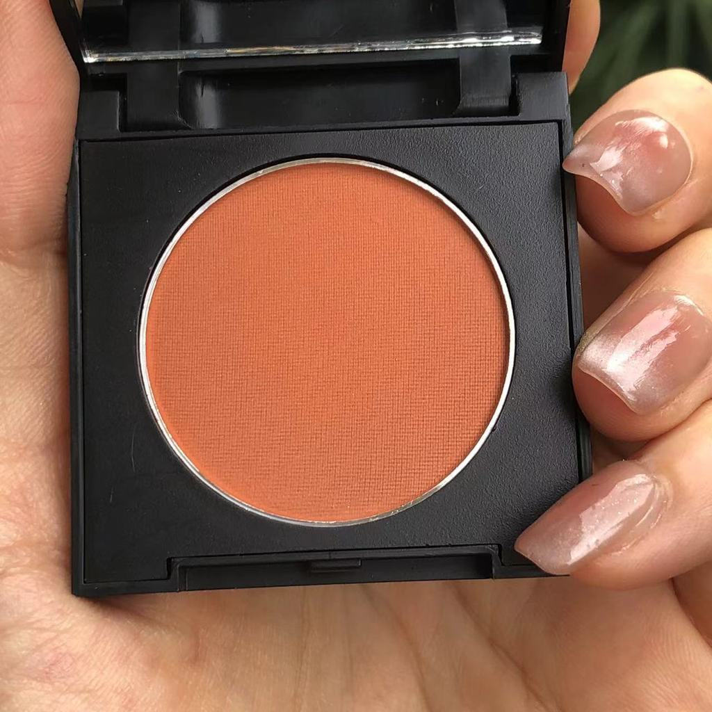 Disk12y Single-color warm-toned orange light makeup eyeshadow, orange powder block, single shade mat