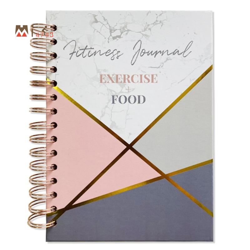 Mi4743Workout Fitness Journal Planners,Daily Weekly Non-Dated Planner, Notepad สําหรับฟิตเนสและ/Nutr