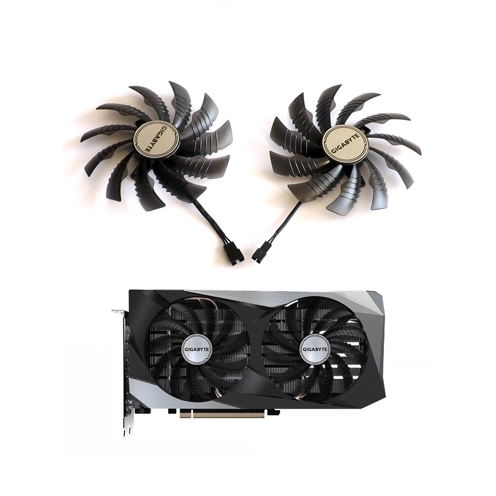 Gigabyte RTX3050 WINDFORCE OC8G GTX1650 GAMING พัดลมการ์ดกราฟิกเส้นผ่านศูนย์กลาง 9.5 ซม.
