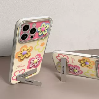 เคสโทรศัพท์ลายดอกไม้ ใช้ได้กับ iPhone 11/12/13/14/15Pro/17Pro/16ProMax, X/MAX/XR, 7/8P คุณภาพสูง สำหรับหน้าจอขนาดใหญ่