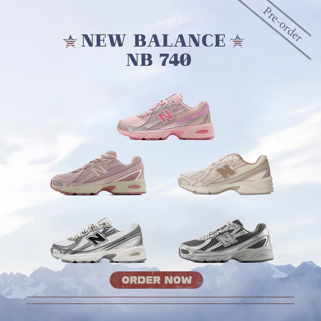 pre-orderของแท้100% รองเท้า New Balance NB740 U740AP2/U740PP2/U740JSG/GR740MG/U740IN2 Unisex [พร้อมส