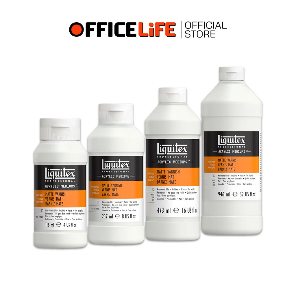 LIQUITEX (ลิควิเท็กซ์) สื่อผสม โปรเฟสชันนอล รุ่น MATTE VARNISH เคลือบด้าน ( 1 ขวด )
