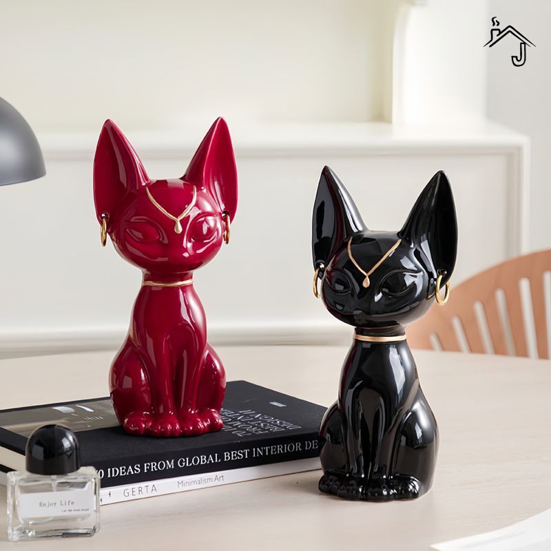 [JJ HOME] อียิปต์แมว Lucky Cat ตกแต่งสไตล์ยุคกลางห้องนั่งเล่น Entrance HOME Study Desktop Retro ตกแต