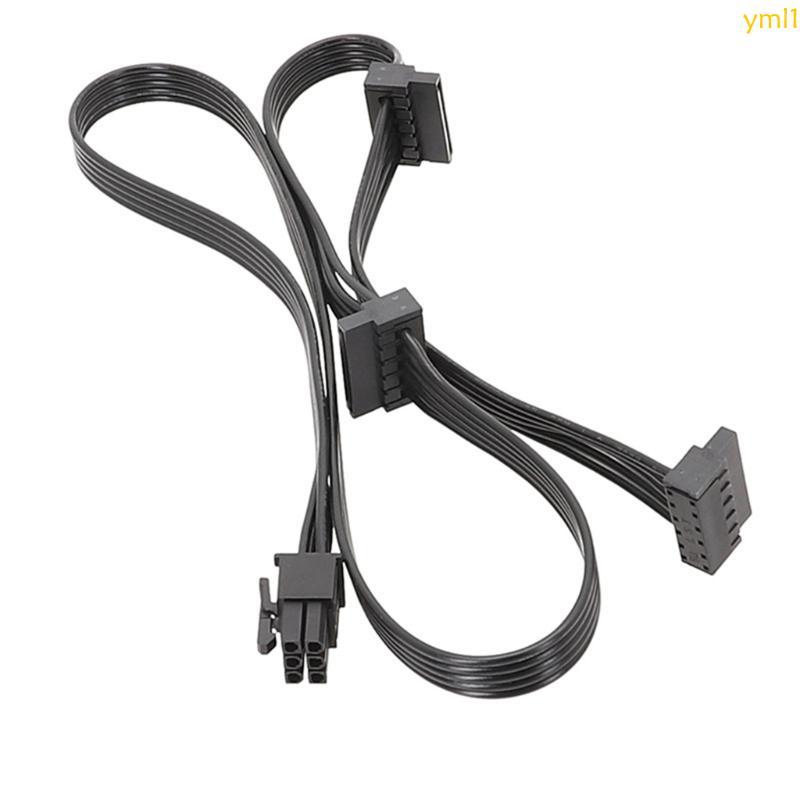 Yml1 อเนกประสงค์ 6Pin to SATAX3 สายไฟสําหรับ Corsair RM RM RM RMX โมดูลประสิทธิภาพที่มีประสิทธิภาพ P