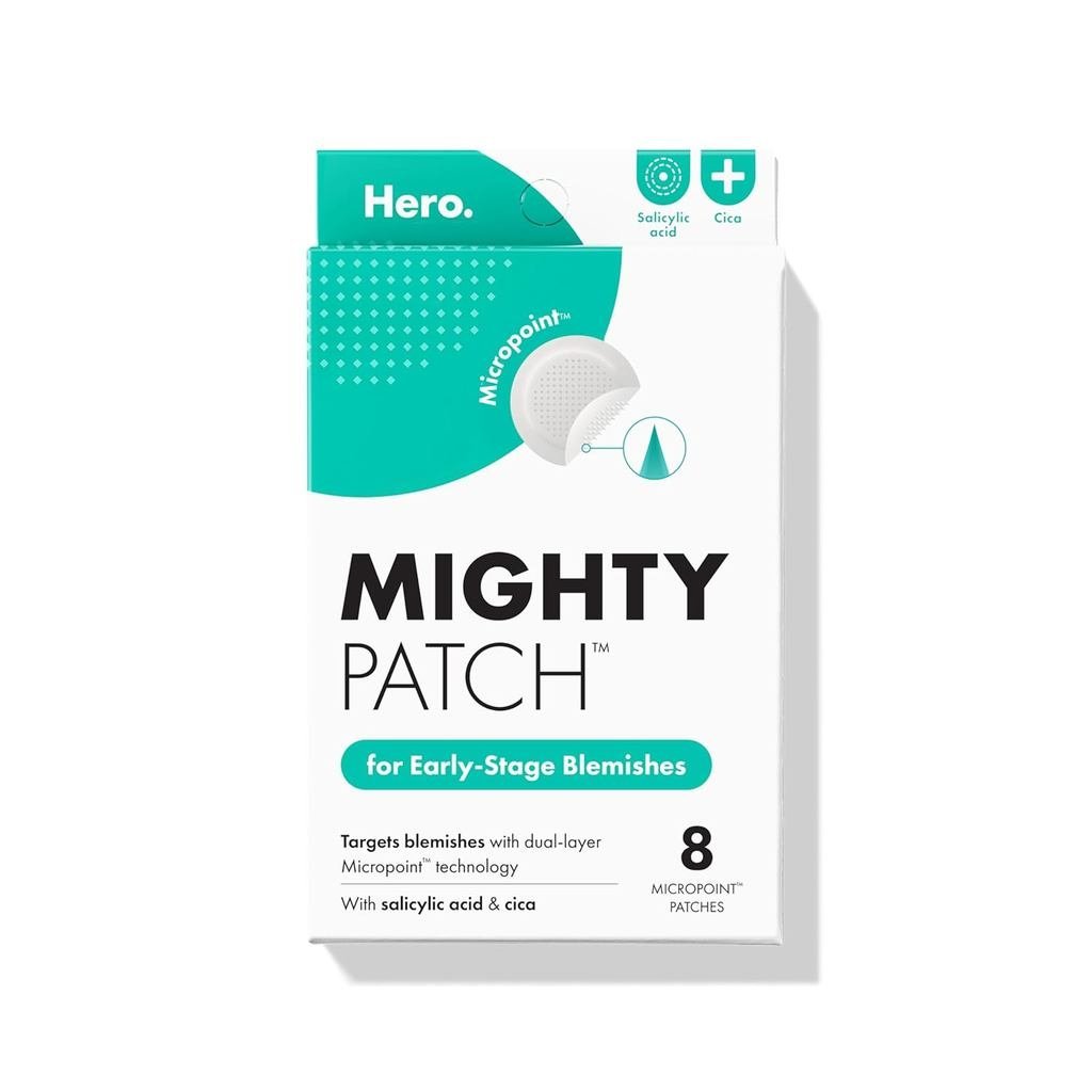 Mighty Patch Micropoint Large Hydrocolloid Pimple Patches for Face Blemishes from Hero Cosmetics, Ac