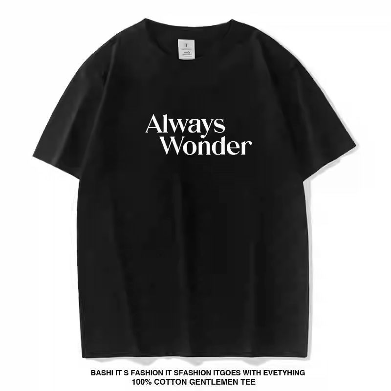 我们的秘密Lingorm邝玲玲同款宽松短袖T恤女Always Wonder上衣服Our secret Lingorm, Linglin PjuoOsagQP0329