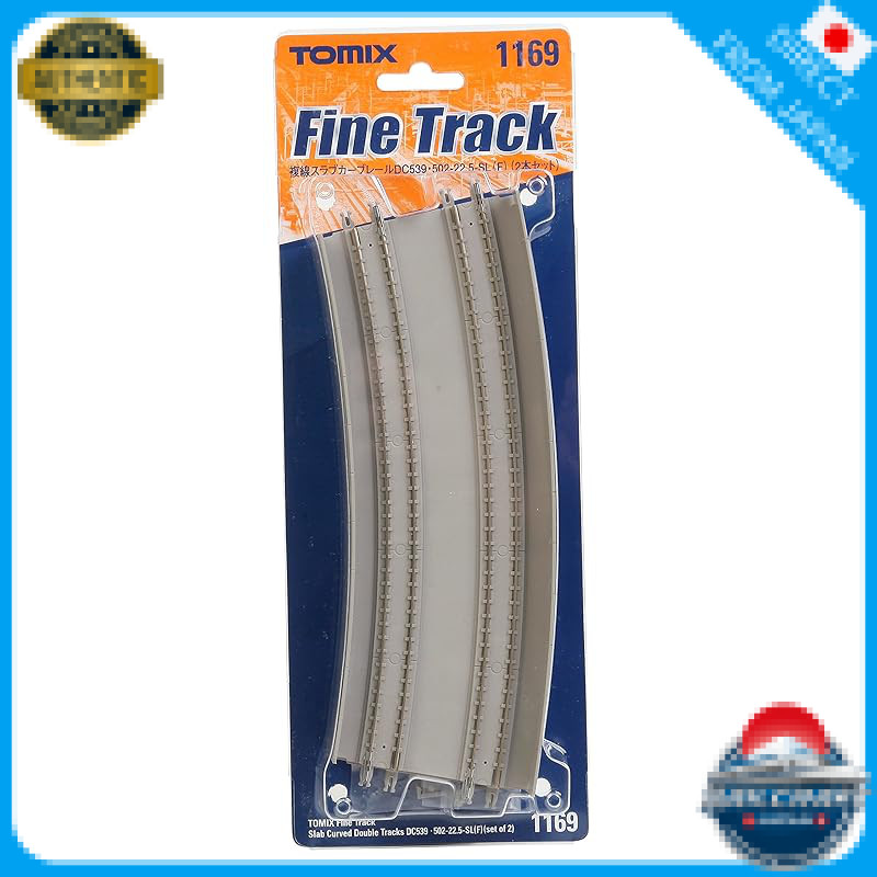 TOMIX N gauge double track slab curve rail DC539 502-22.5-SL F two-piece set 1169 model train access