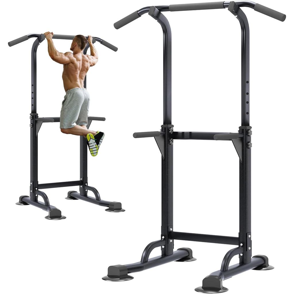 Power Tower Dip Station Pull Up Bar สําหรับ Home Gym ปรับความสูง Strength Training อุปกรณ์ออกกําลังก