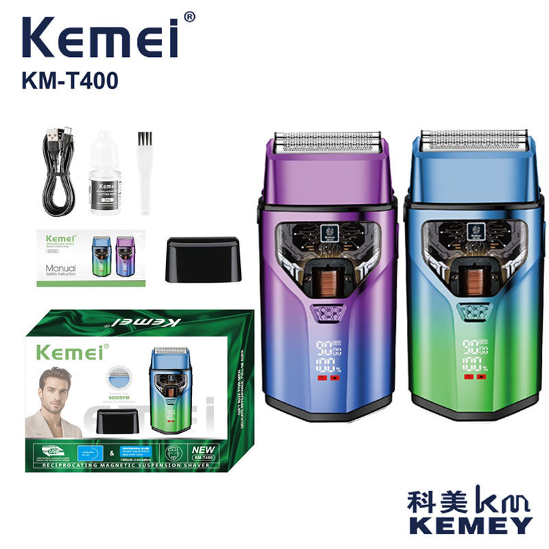 Kemei Kemei โกนหนวดไฟฟ้าชาย KM-T400 โกนหนวดไฟฟ้า Ultra-Cleanลูกสูบเครา