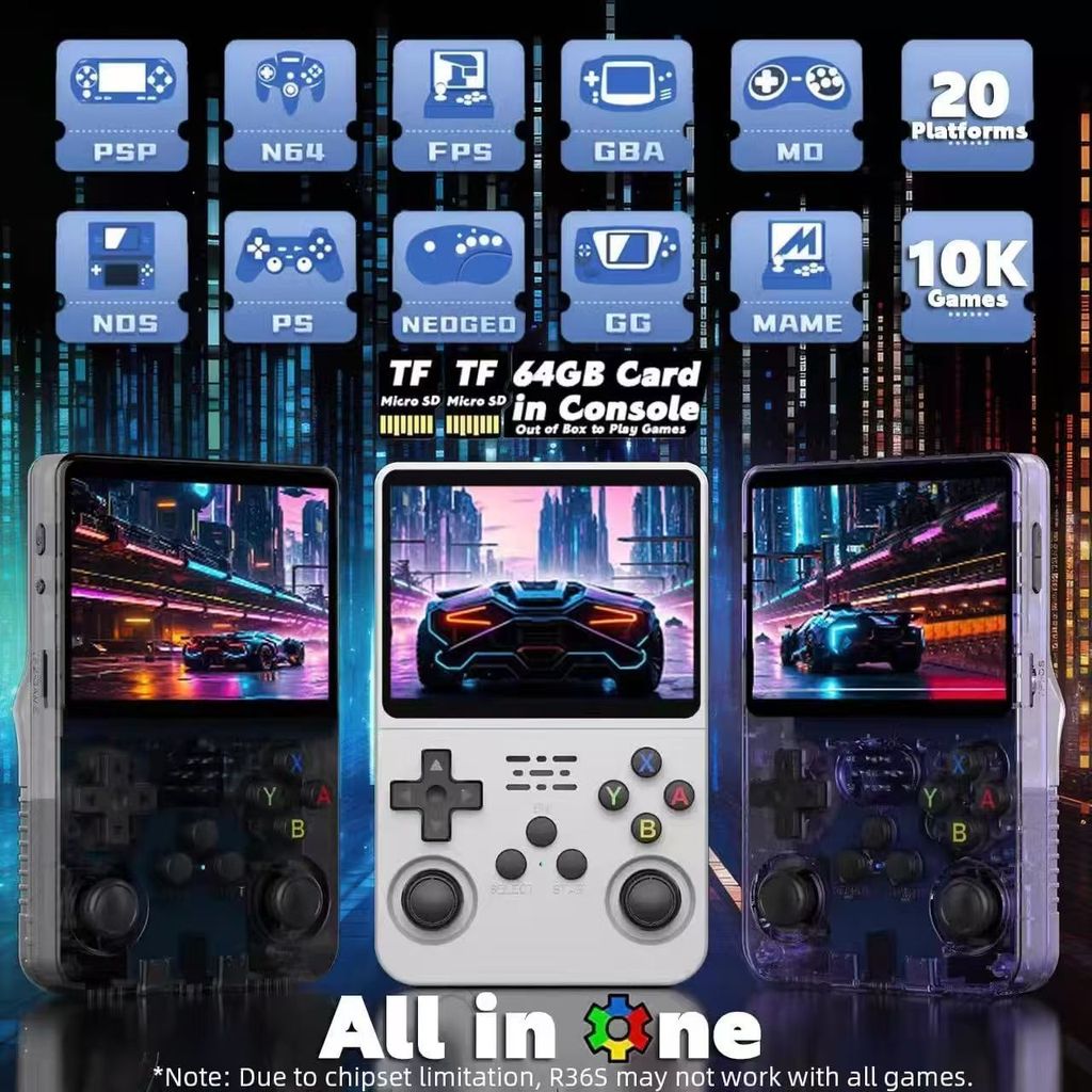 ของแท้เปิดแหล่งที่มามือถือ R36S เกมคอนโซลมือถือ PSP Classic GBA แบบพกพา Retro Arcade HD หน้าจอขนาดให