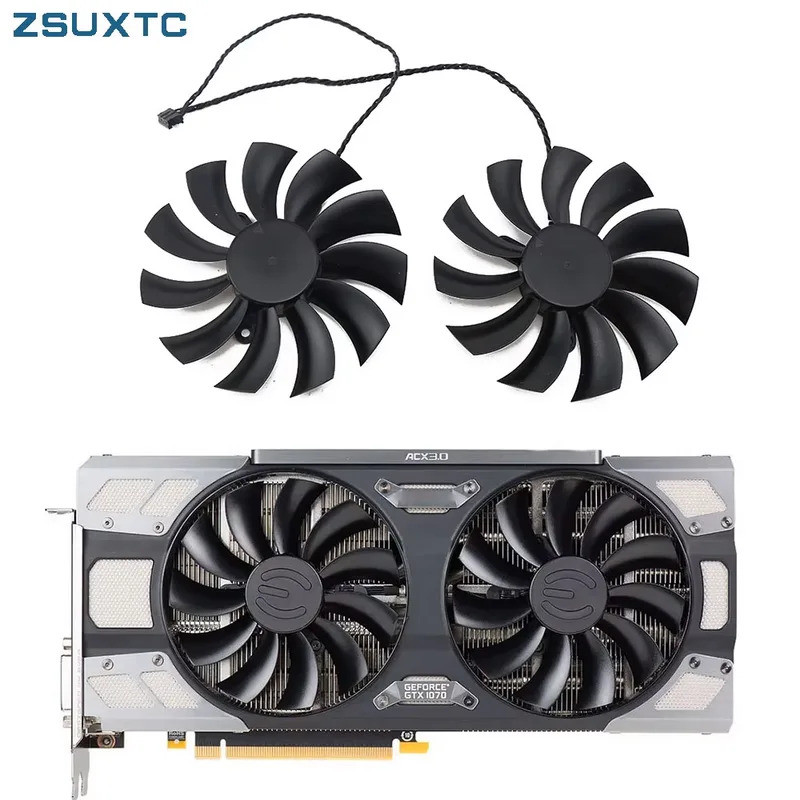 HL 2 ชิ้น/ล็อต 95 มม.PLD10015B12H GPU พัดลมเหมาะสําหรับ EVGA GeForce GTX 1080 1070 1070Ti FTW2 GAMIN