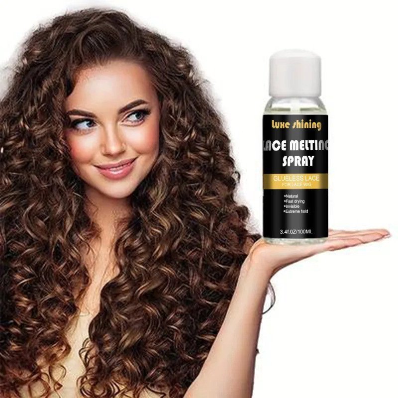 Quick Drying Invisible extreme Hold Waterproof Hair Glue Lace Melting Spray Wig Adhesive 100ml