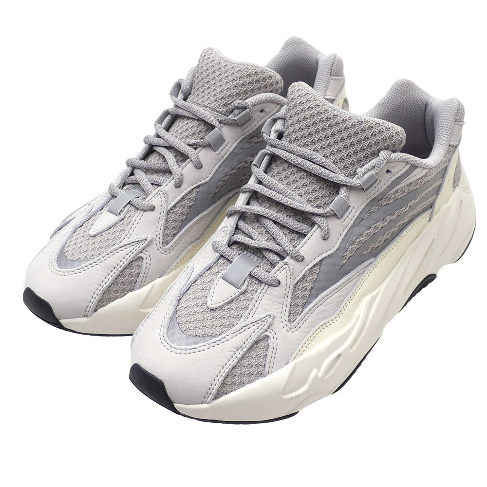 {พร้อมกล่อง} ADS Yeezy Boost 700 V2 สีขาวสีเทา 3M สะท้อนแสง สำหรับผู้ชายและผู้หญิง
