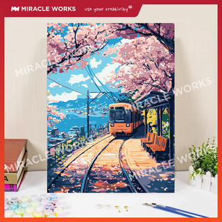 Digital Oil Paint By Numbers 30X40cm Canvas Frame Number Painting Decor Wall Painting Oil Painting By Numbers Set Canvases Easels Art Supplies Stationery