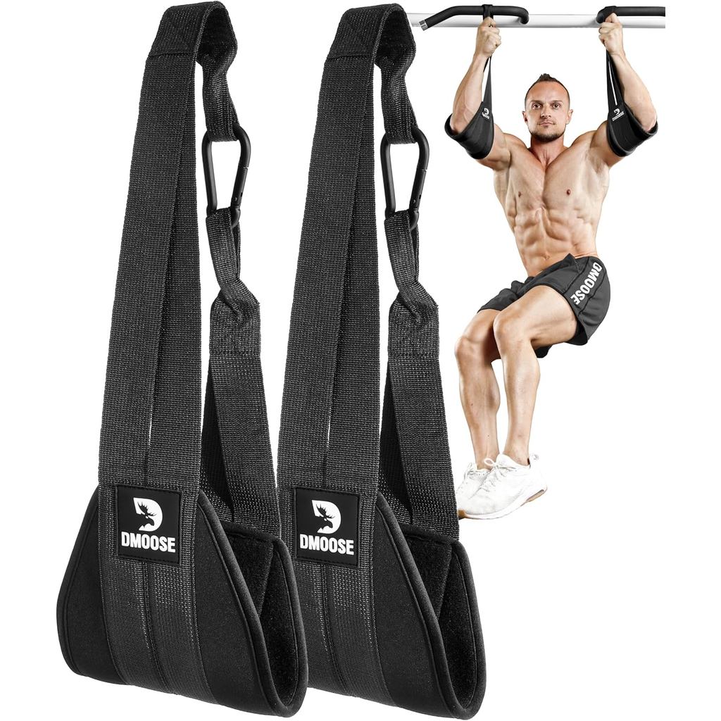 DMoose Fitness แขวนสายรัด AB สําหรับ Pull Up Bar & Core Strength Training - สายรัดออกกําลังกายเบาะนุ