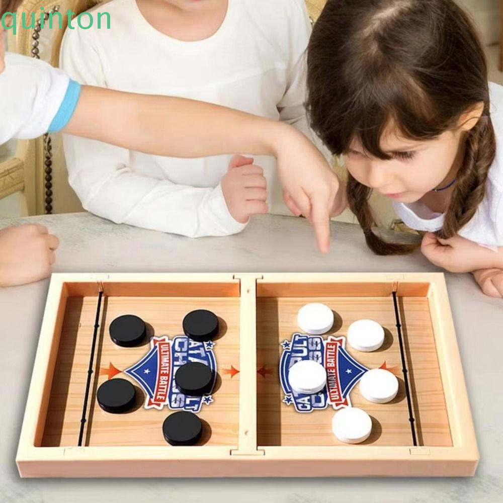 QUITON Fast Sling Game, Plastic Sling Chess Table Desktop Hockey Game, Table Hockey Winner Games Par