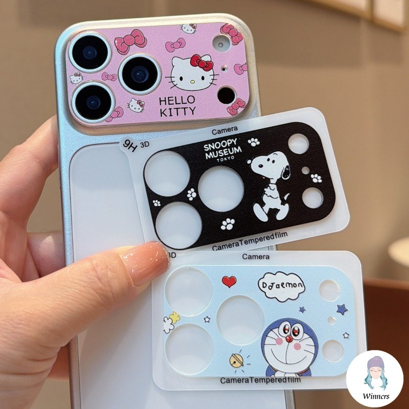 น่ารัก Graffiti Kuromi 999D กล้อง Len สําหรับ IPhone 17 16 15 14 13 12 Pro Max 16 Plus ฝาครอบป้องกันป้องกันหน้าจออุปกรณ์เสริมฝาครอบฟิล์ม