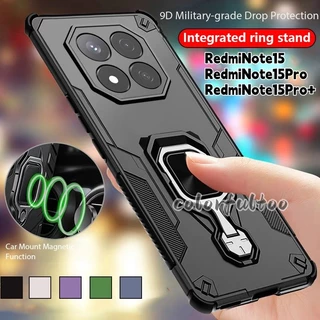หรูหราเกราะกันกระแทกปลอกแข็งสําหรับRedmiหมายเหตุ15 Pro Plus 15Pro + 2026เคสโทรศัพท์สําหรับNote15 Note15Pro 5G 4G PCกันชนป้องกันHeavy Duty Ruggerผู้ถือแหวนปกหลังShell