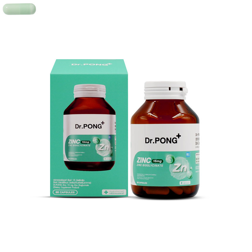 Dr.Pong Zinc Bisglycinate 60s ขวด 60 แคปซูล
