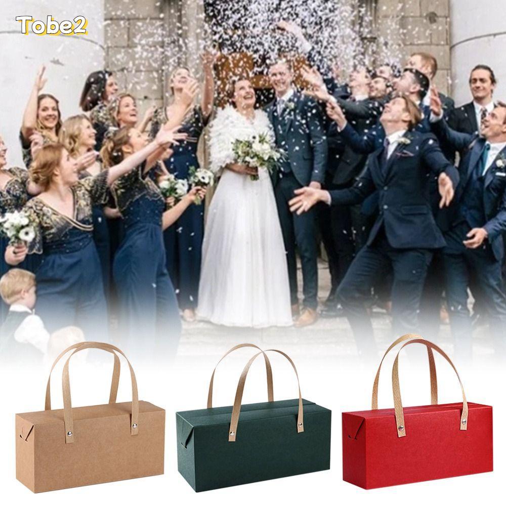 แน่นอน2 กระดาษคราฟท์กล่องขนม,กระเป๋าพรรคขายปลีกจับกระเป๋ากระดาษคราฟท์ถุงช้อปปิ้ง,กระดาษพรรคแพคเกจของขวัญที่มีการจัดการถุงของขวัญงานแต่งงา