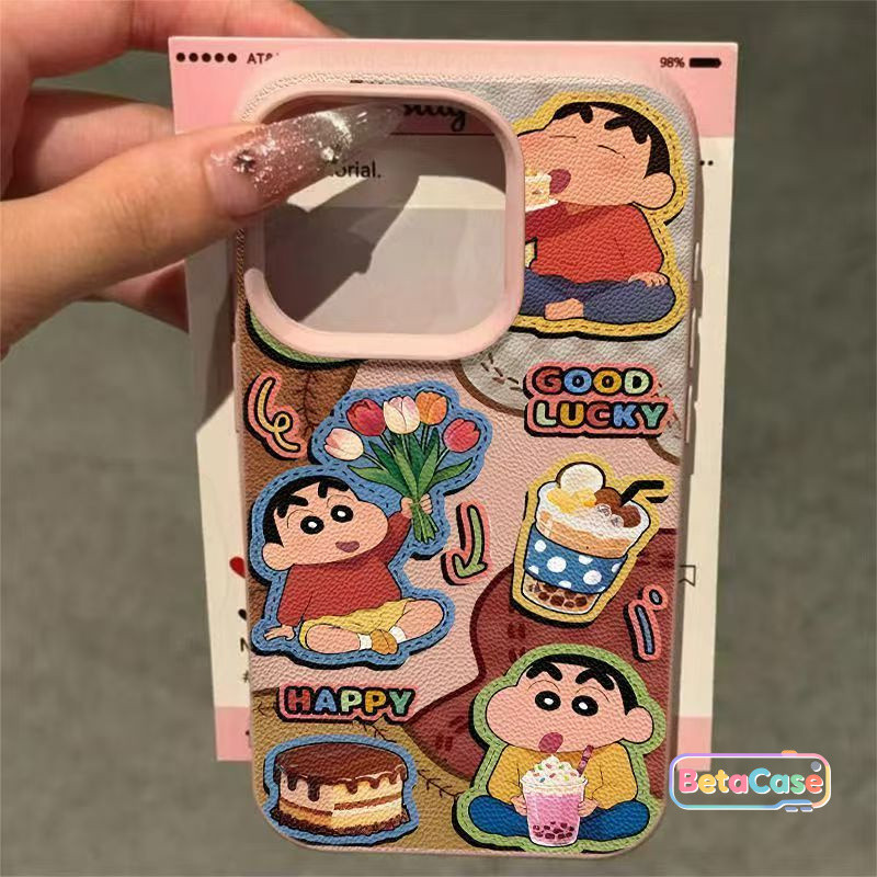 เคสโทรศัพท์ลายน่ารักการ์ตูนชินจังกินอาหาร Phone Case for 16 11 15 14 13 12 12promax 13promax 14plus 15plus