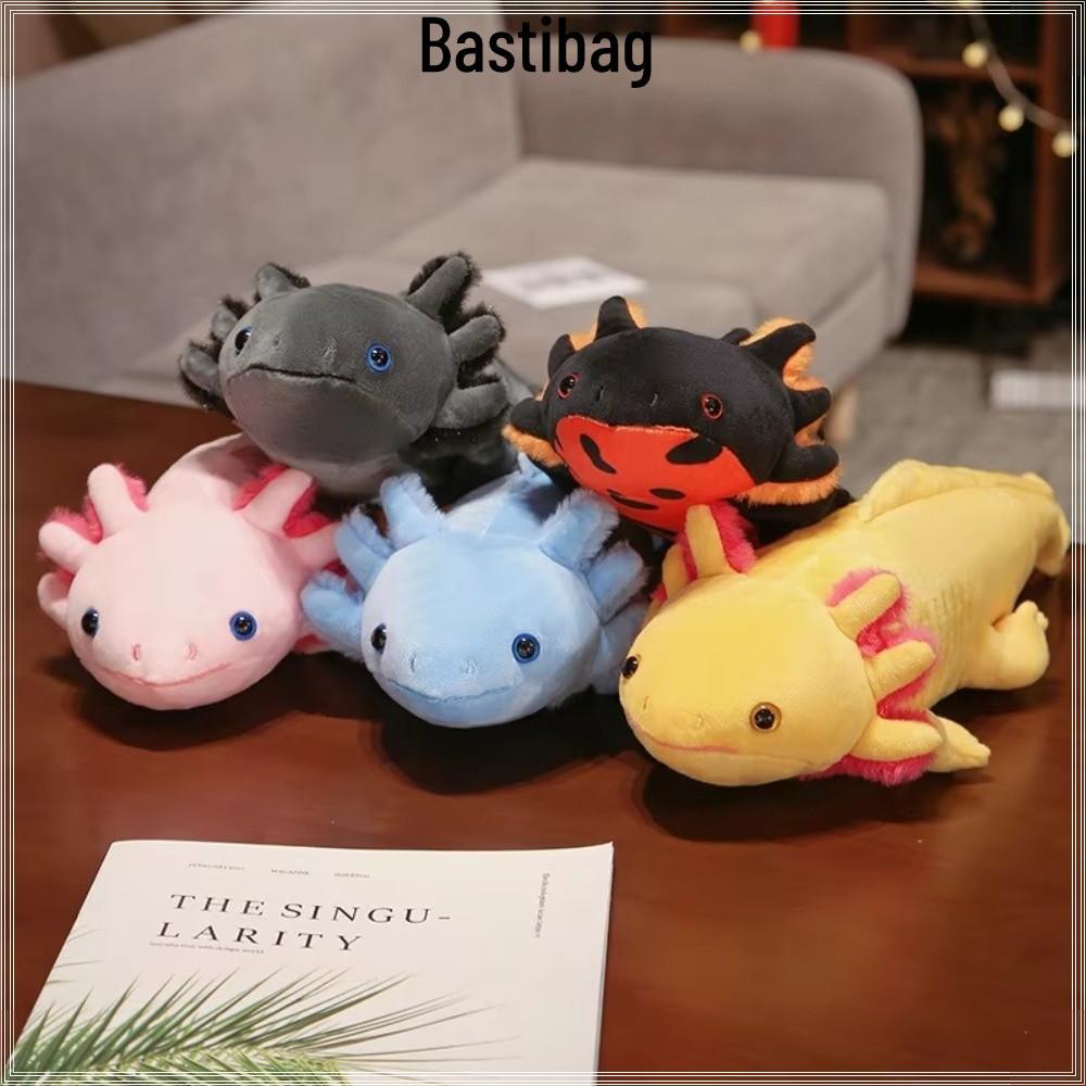 BASTIBAG ตุ๊กตาหมอนนุ่ม,พวงกุญแจจี้ 23/45 ซม.Newt Salamander ของเล่นตุ๊กตา, Kawaii สีสันน่ารัก Axolotl ตุ๊กตาห้องโซฟาเบาะของขวัญ