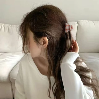 กิ๊บพลีดสีน้ำตาลและฟ้า ทรงเหมือนเสือ สำหรับทรงหางม้าสูงหรือจัดสไตล์ด้านหลังศีรษะ