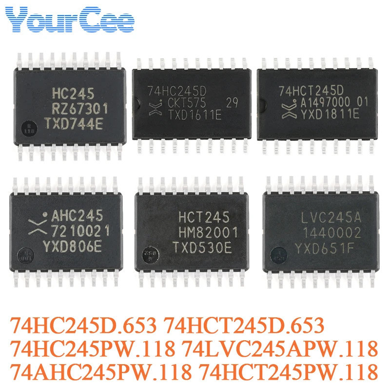 20 ชิ้น/10 ชิ้น 74HC245PW,118 TSSOP-20 74HC245PW HC245 Tri-State เอาต์พุตแปดBus Transceiver ชิป 74HC