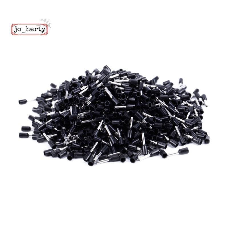 [Promote J]1000x Crimp Terminal Pre Insulated Ferrule E1008 18AWG 1.0mm2 Silver Black