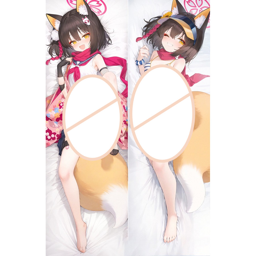 Dakimakura Blue Archive Kuda Izuna หมอนร่างกายพิมพ์สองด้านปลอกหมอนอะนิเมะ