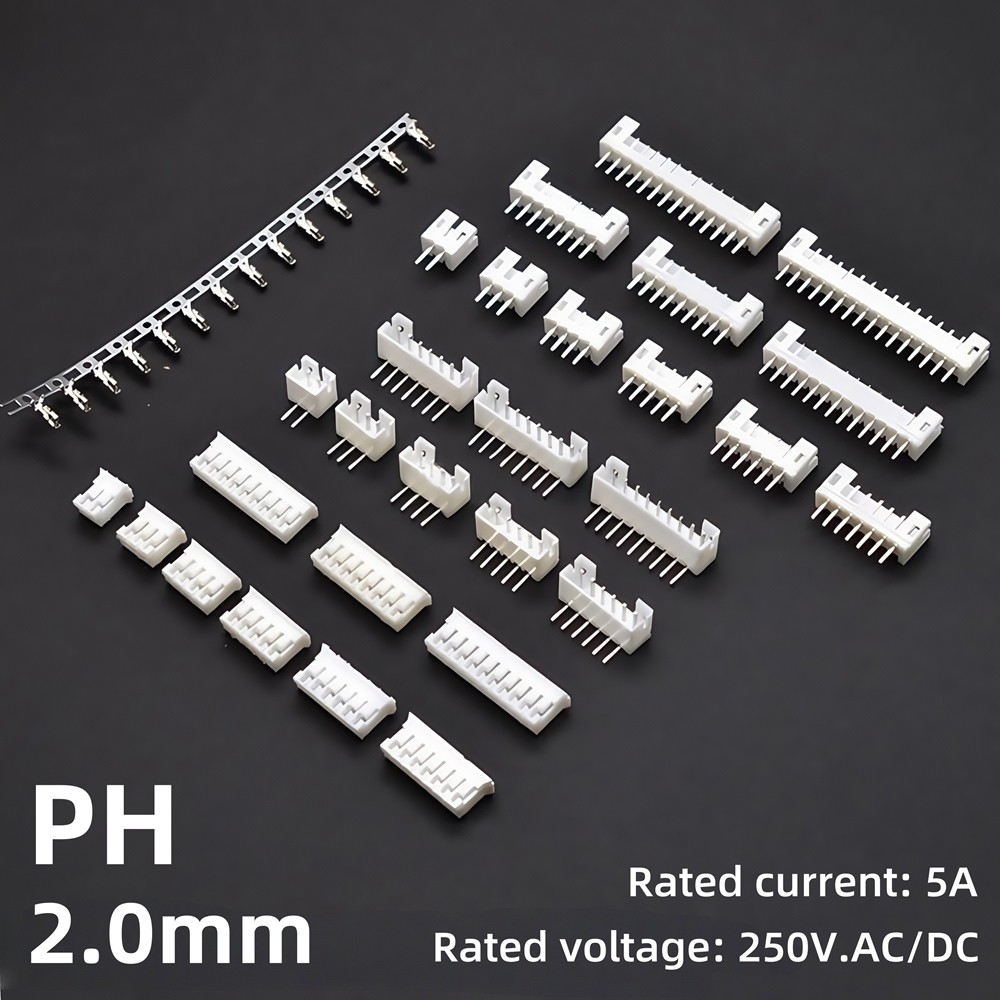 10 ชุด JST PH2.0 Connector 2.0 มม.Pitch 2p/3/4/5/6/7/8/9/10/12p/14/15/16 pin ตรง/Bent pin ซ็อกเก็ต T