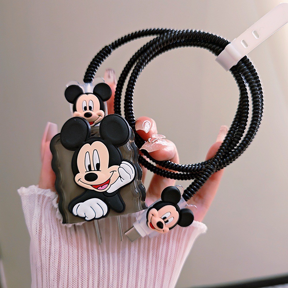 ใหม่การ์ตูน Mickey Charger Head เคสป้องกันสําหรับ iPhone รูปที่ 3