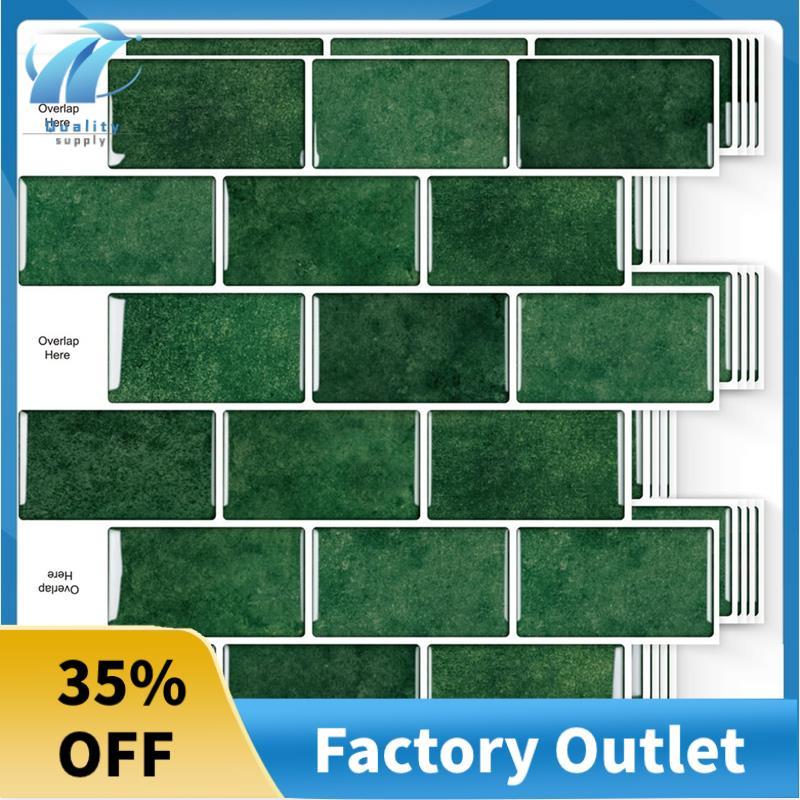 กระเบื้องผนังซุปเปอร์บี Backsplash, Subway Look Peel and Stick Tile, 10 แผ่นสําหรับห้องครัวและห้องน้